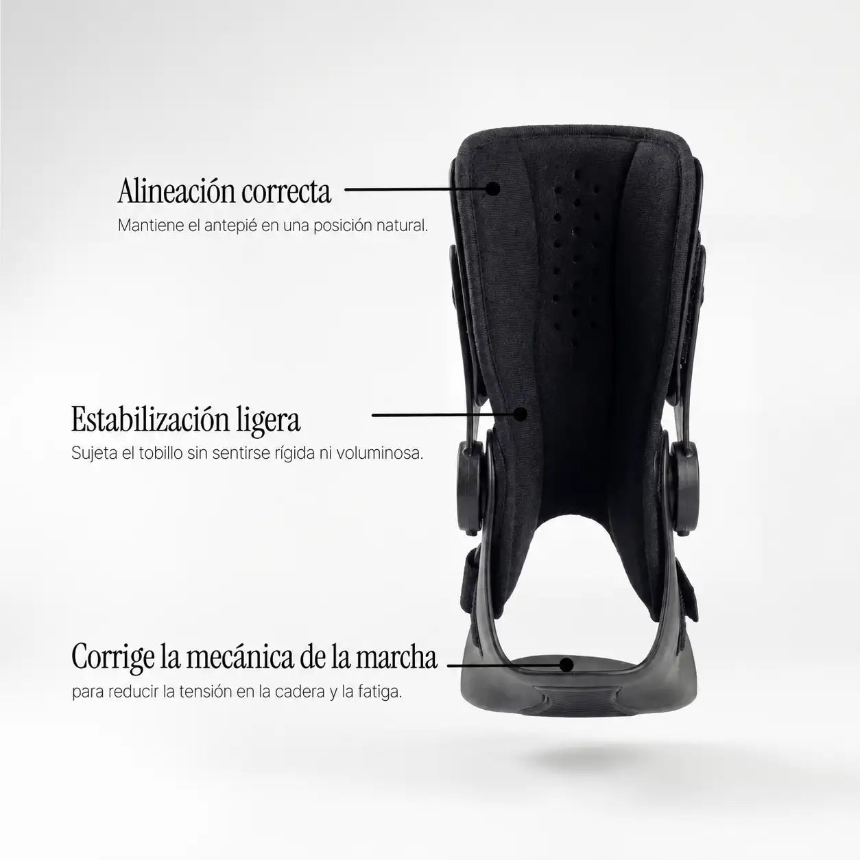 Ortesis discreta para pie caído