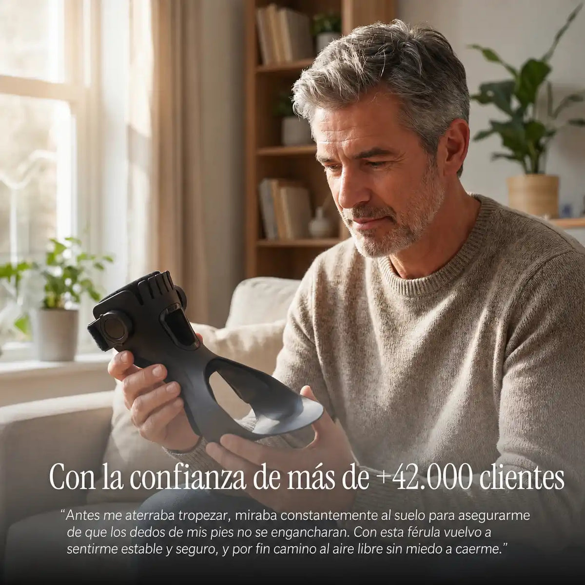 Ortesis discreta para pie caído